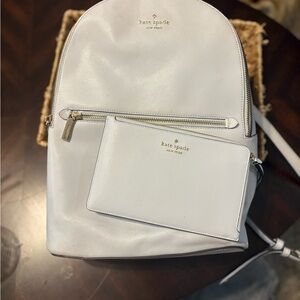 Kate Spade Cream Backpack with Pouch